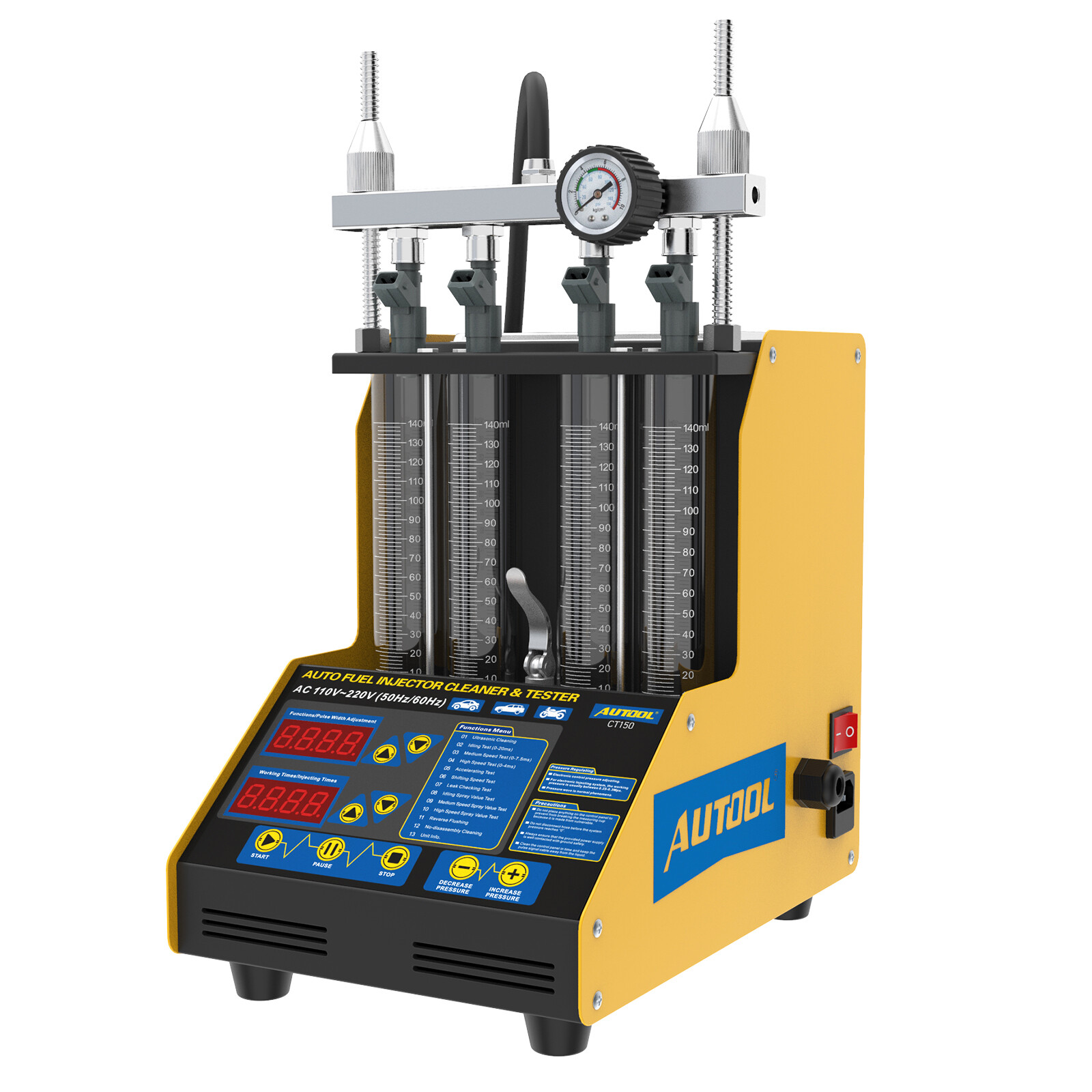 AUTOOL CT150 Fuel Injector Cleaner Tester Nozzles Ultrasonic Cleaning Machine