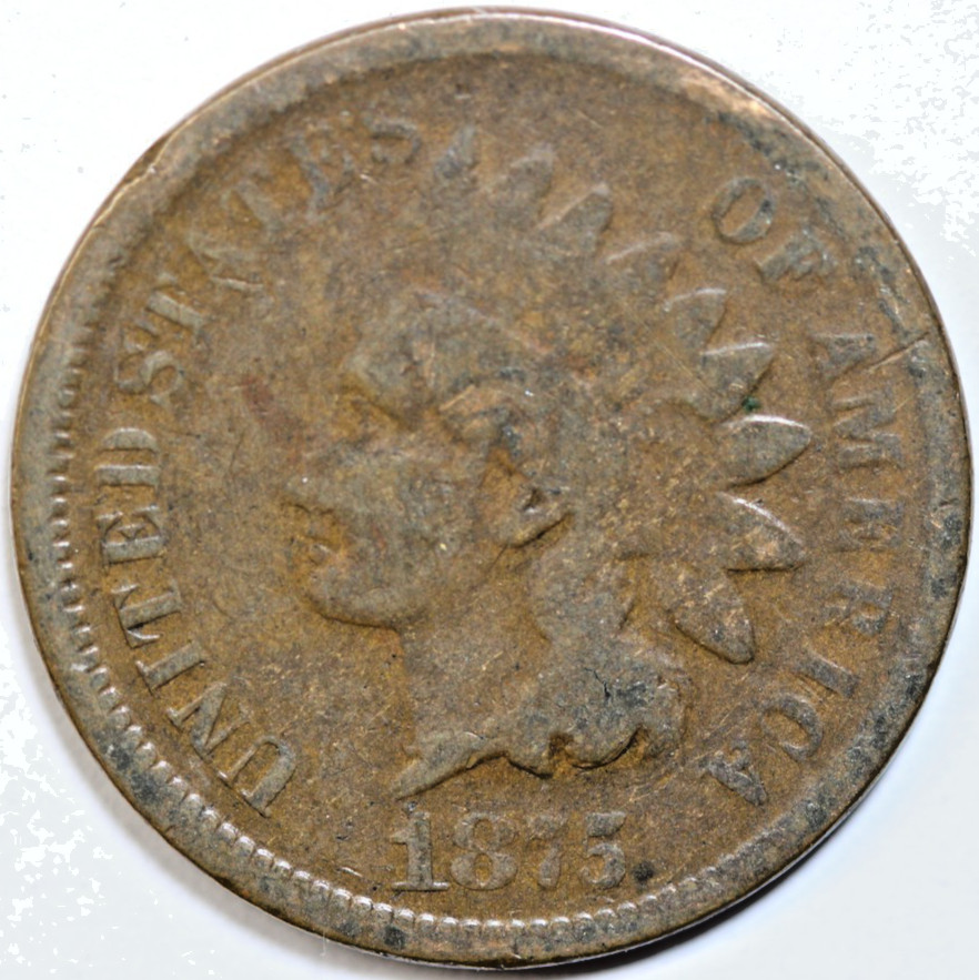 1875 INDIAN CENT # 0037
