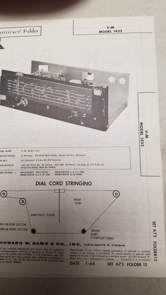 Sam's Photo Facts #673 1/64 missing folder #2 (D)