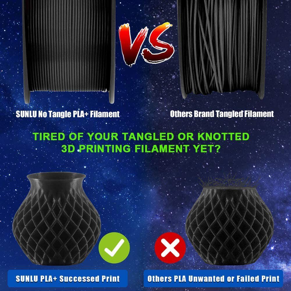 SUNLU 1KG 3D Filament PLA/PLA Matte/PLA Meta/PLA+/ABS/PETG/SILK 1.75mm TPU-500g