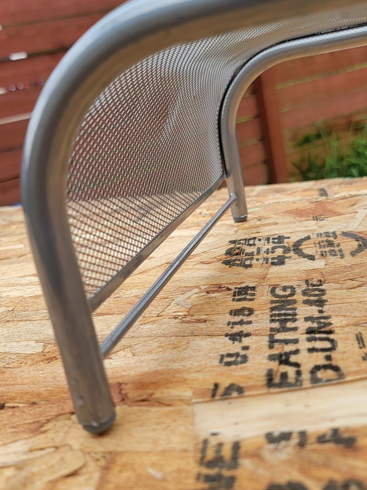 X2 ...Grey Metal Mesh Computer Moniter Stand & Riser W/ Pull Out Shelve