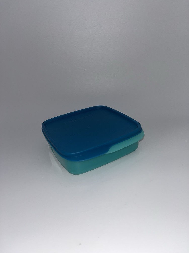 Tupperware Lunch It Bento Box Blue Peacock Divided Square Lunch Container