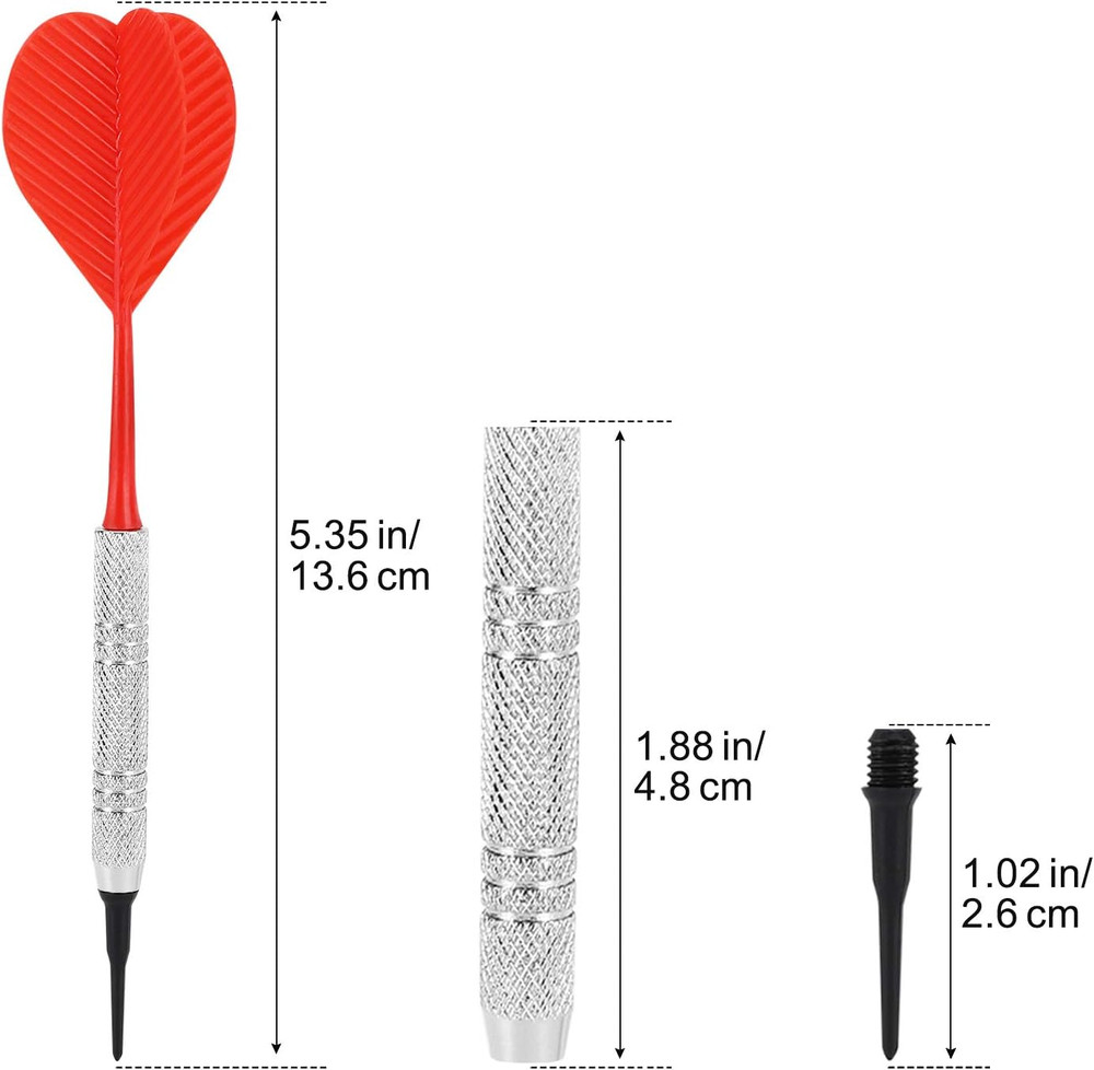 Soft Tip Darts, Bar Dart, Plastic Tip Darts Set, Attach Extra 100 Black 2BA Tip