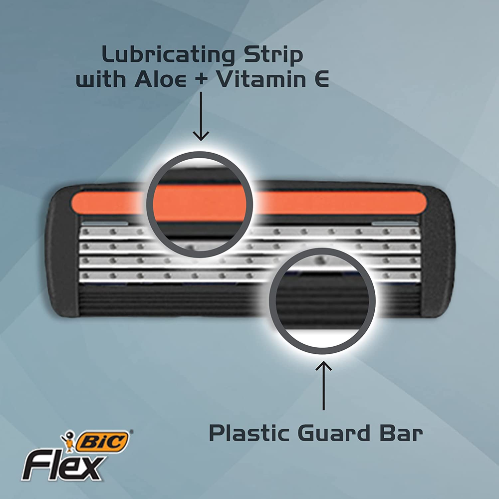 BIC Flex 4 Refillable Men's Disposable Razors 5 Piece Razor Set