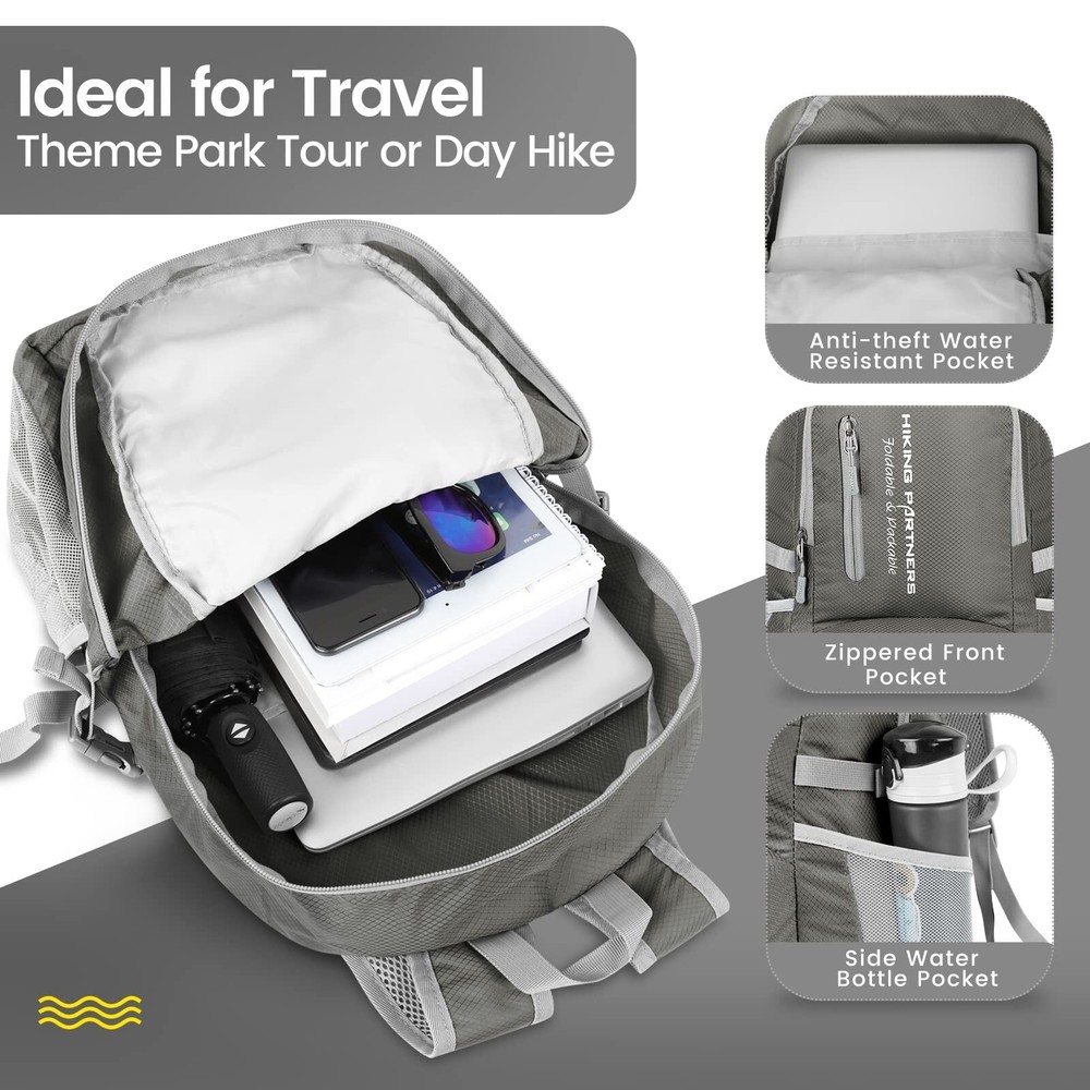 ZOMAKE Lightweight Packable Backpack - 35L Light Foldable Hiking Backpacks Wa...