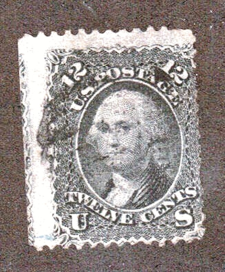 Scott 97 - Washington 12 Cent.  Used. "F" Grill