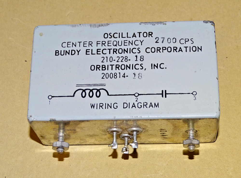Bundy/Orbitronics Center Frequency, Oscillator, 2700 KC