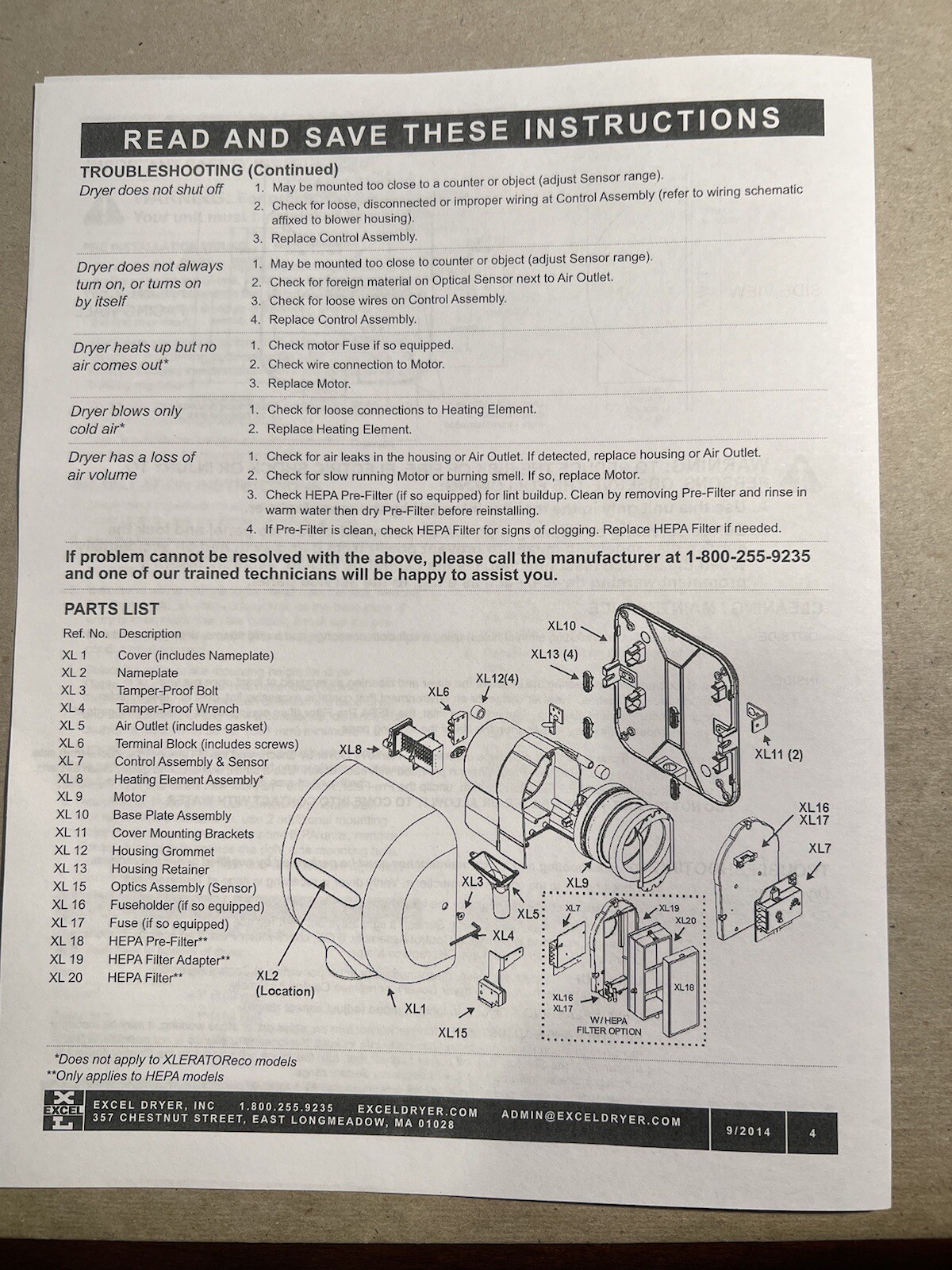XLERATOR CHROME HAND DRYER XL-C NO TOUCH WALL MOUNT BATHROOM EXCEL XL SB METAL