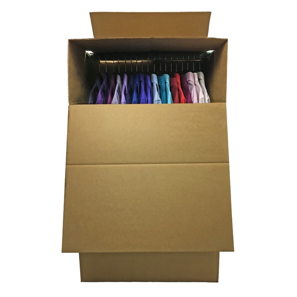 UBMOVE Wardrobe Boxes - Qty 12 Boxes w Bars - Moving Boxes