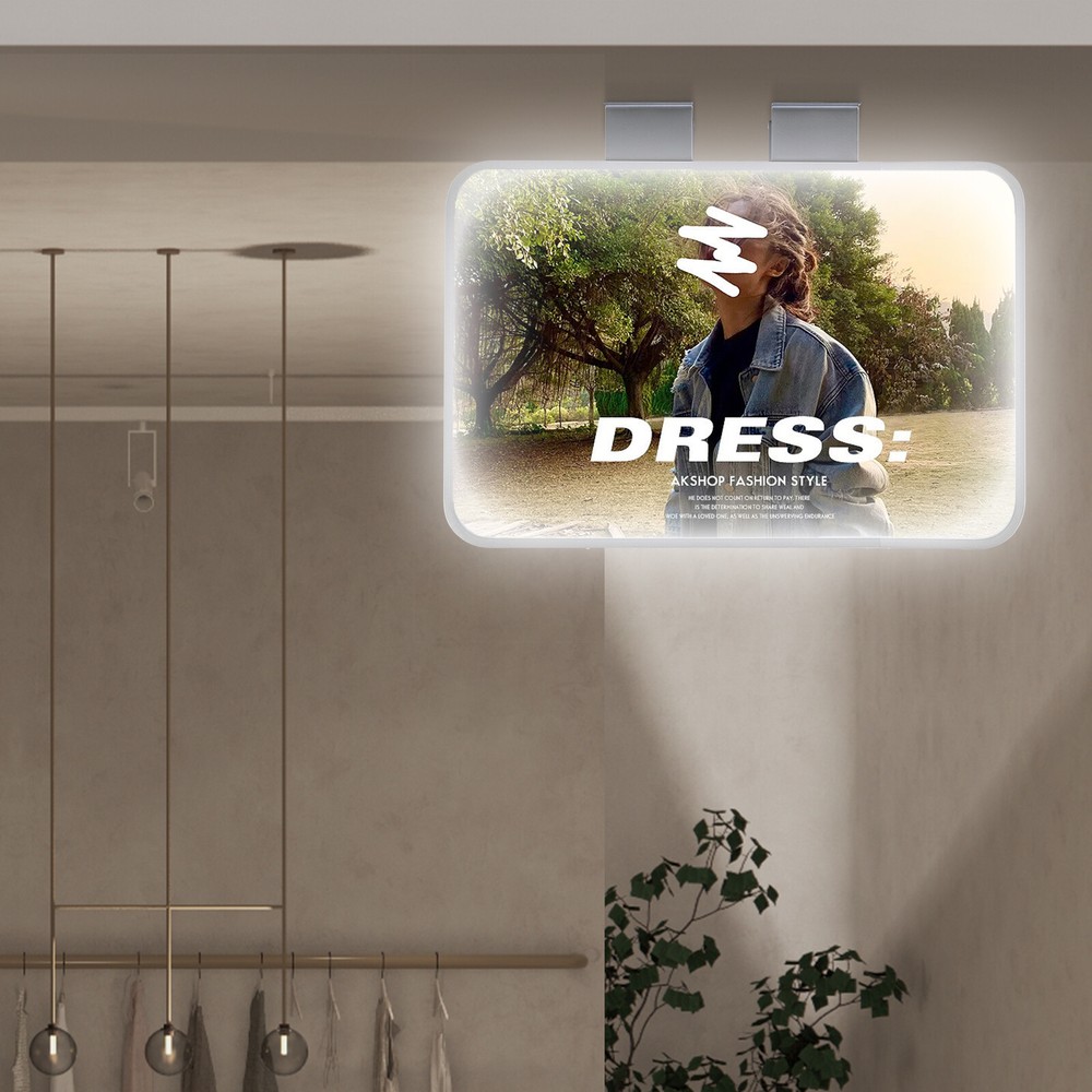 LED Rectangle Double-sided Advertising Light Box Illuminated Projecting Sign US~