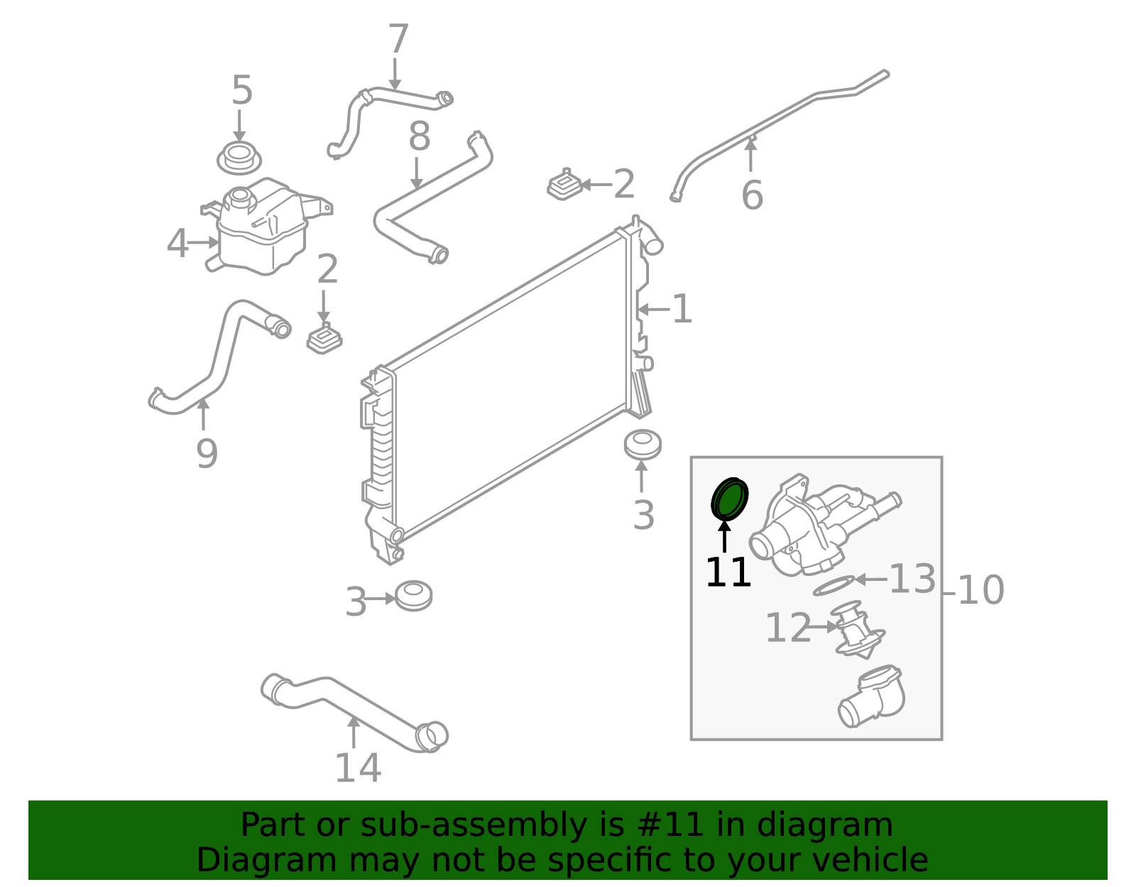 Genuine Ford Engine Coolant Thermostat Housing Gasket 7T4Z-8590-A