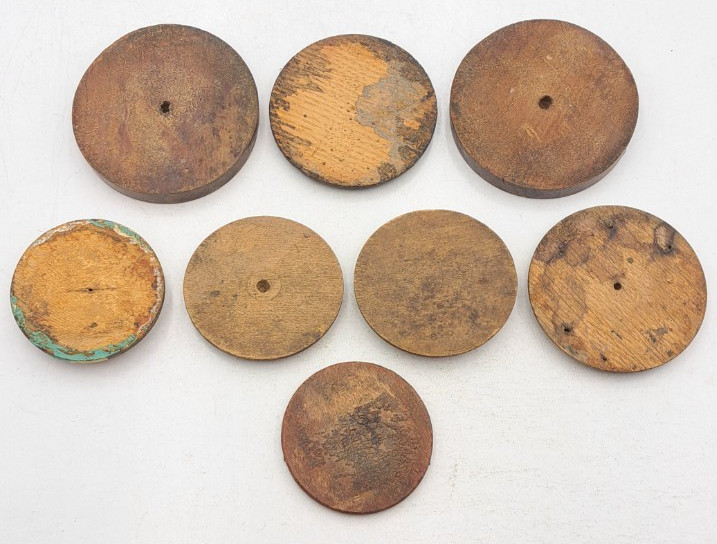 Antique Wooden Decorative Rosette Furnisher Wall Decorations Old Vintage Lot