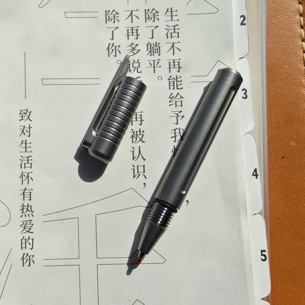 Compact TC4 Titanium Alloy Signature Pen Pocket Ballpoint Pen Outdoor Travel EDC