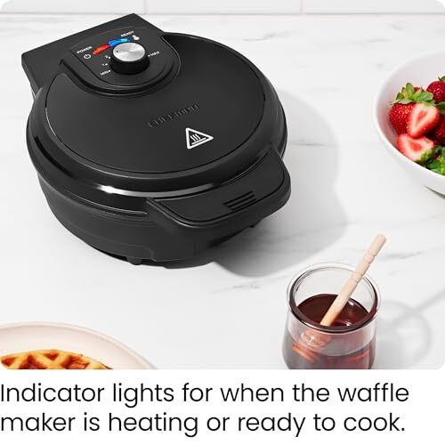 Chefman Anti-Overflow Belgian Waffle Maker w/Shade Selector, Assorted Colors