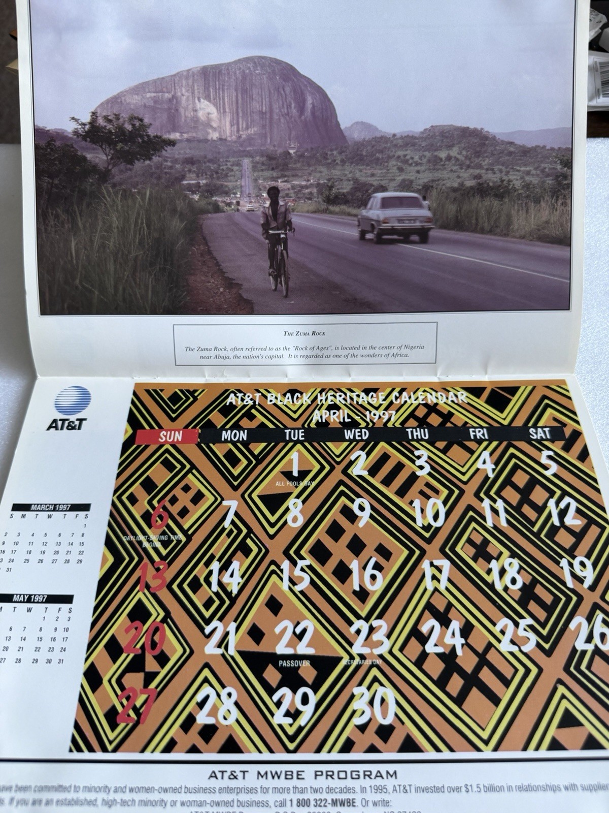 Rare AT&T 1997 Black Heritage Calendar