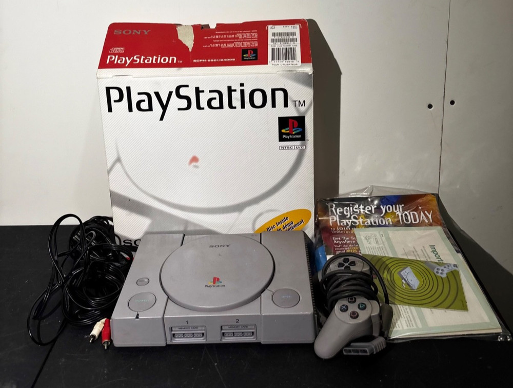 Sony PlayStation 1 PS1 Console SCPH-XXXX Bundle - Tested & Working