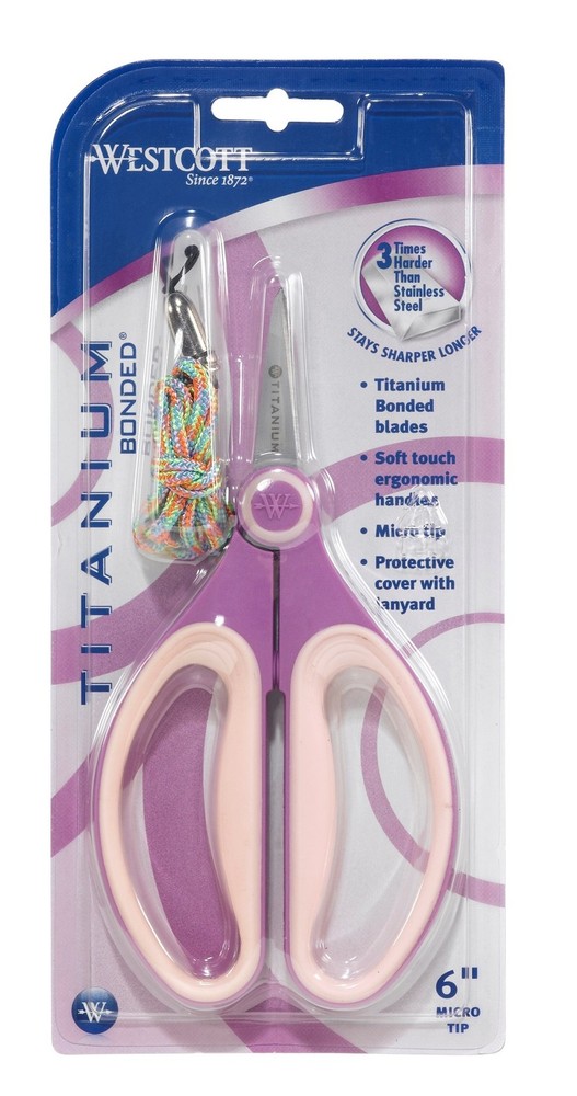 Titanium Precision Scissors, 6-Inch, Violet