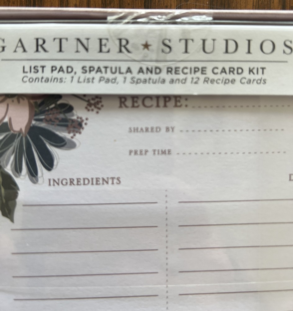 Gartner Studios List Pad, Spatula And Recipe Card Kit