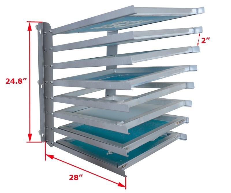 8Layer Wall Mounted Screen Frame Rack Screen Printing Tool Storage Holder25x 28"