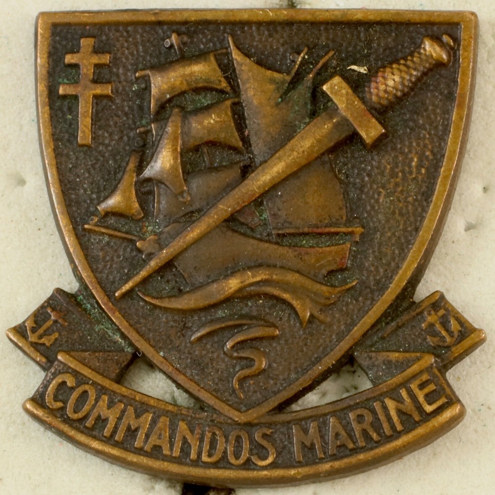 French Commando Marine Crest Pinback Arthus Bertrand - Paris HM
