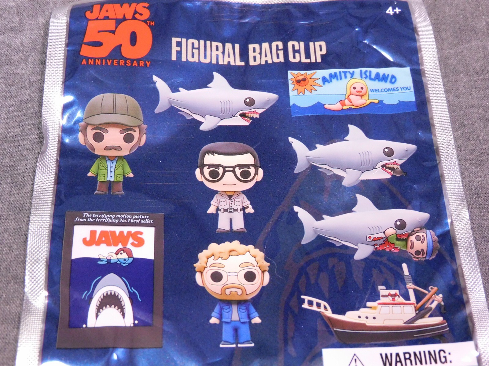 JAWS NEW * Bruce Diving Tank Clip * Blind Bag Key 50th Anniversary Monogram