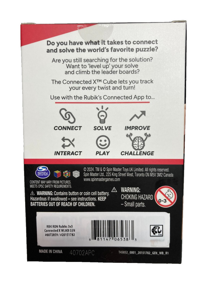 NEW SEALED Rubik's Cube Connected X Bluetooth Enabled 3x3 Classic ConnectedX