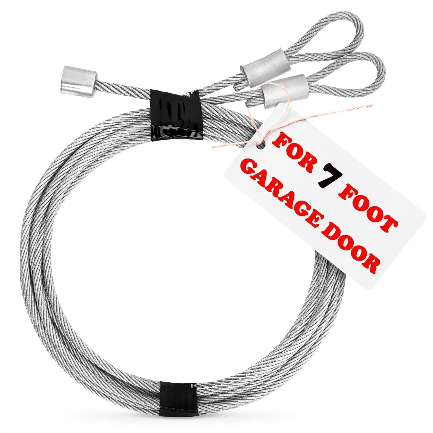 Garage Door Cable for 7 ft Door – 8 ft 6 in Long Heavy Duty 304 Steel