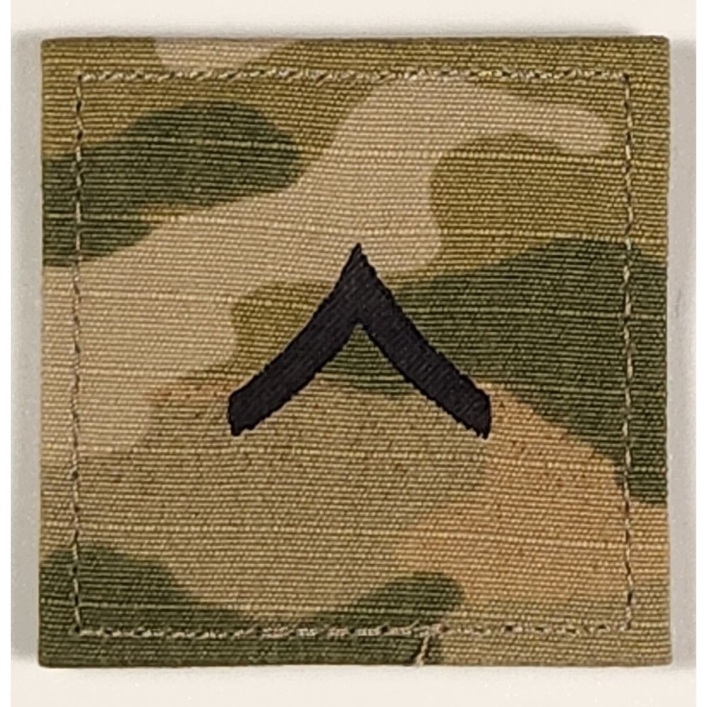 Private (PV2, E-2) OCP Rank Patch U.S. Army Combat Uniform (ACU) - Hook/Loop