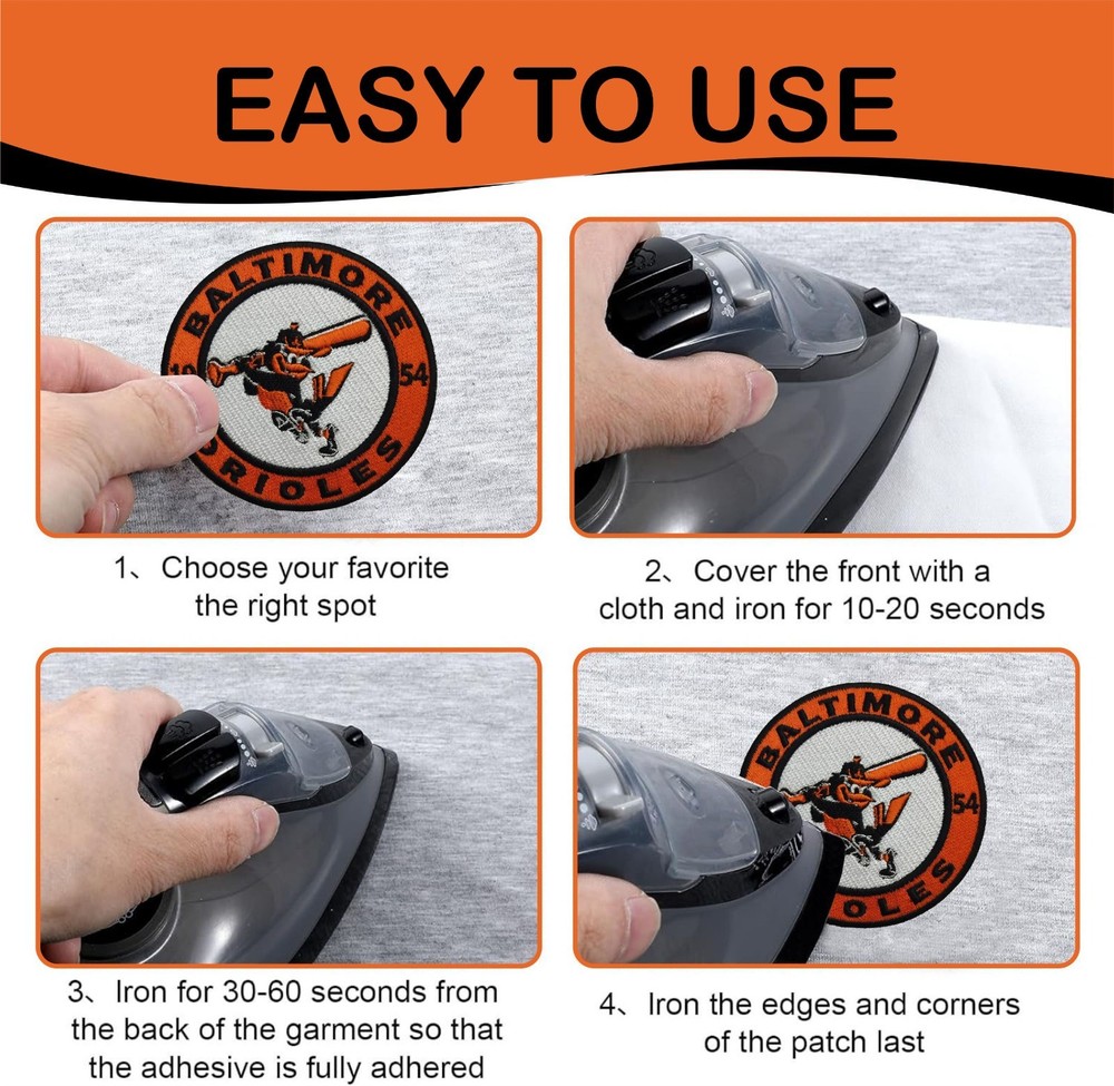 Baltimore Orioles Baseball Team Logo Iron On Patch-Sew Patch-Embroidered Patch