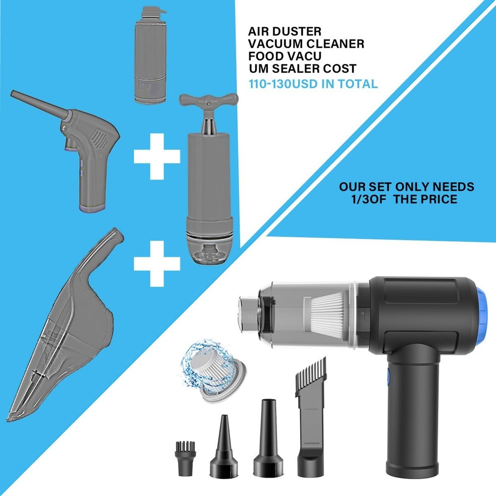 Duster - Computer Vacuum Cleaner - for Keyboard Cleaning - Cordless Canned - ...