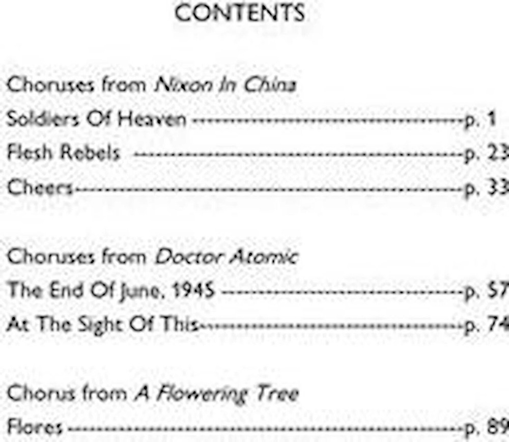 John Adams: Opera Choruses - Volume 2