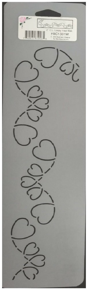 Quilting Stencil Heart Loop Border Quilt 2" Classic Corner Pattern Templates