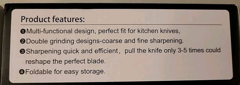 Kitchen Knife Sharpener - Vestaware Foldable 2-Stage Knife Sharpening Accessory