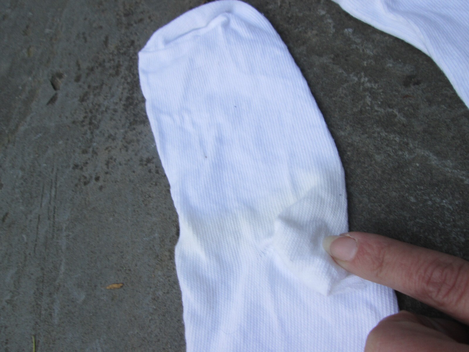 REENACTOR COLONIAL REV WAR 18-19TH C STOCKING SOLID SNOW BRIGHT WHITE COTTON NEW