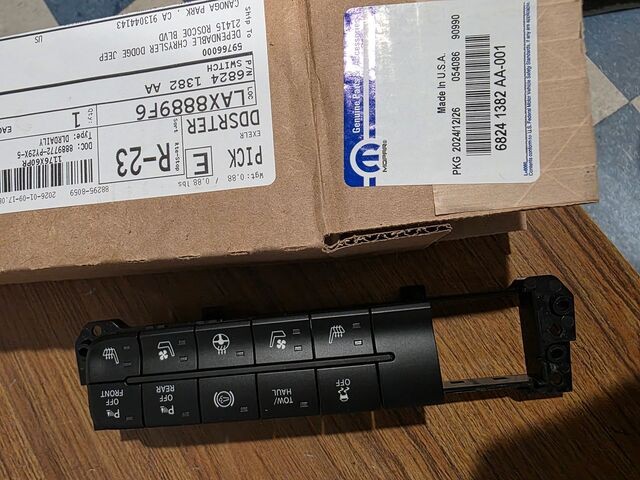 Genuine Mopar Instrument Panel Switch 68241382AA