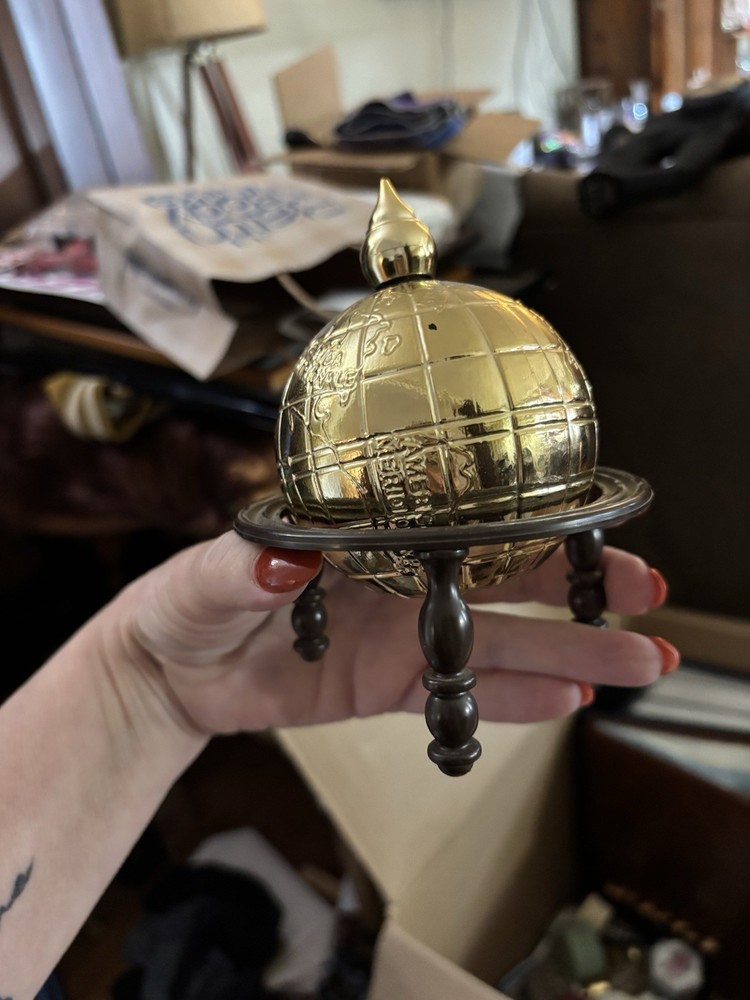 Avon Windjammer Gold Tabletop Globe with Stand Classic Style Small
