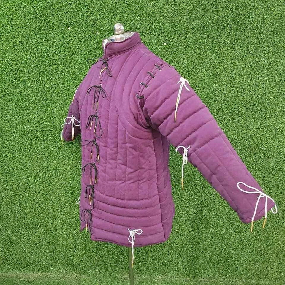 Medieval Arming Doublet Gambeson Quilted Armor Aketon Costume Jacket SCA Combat