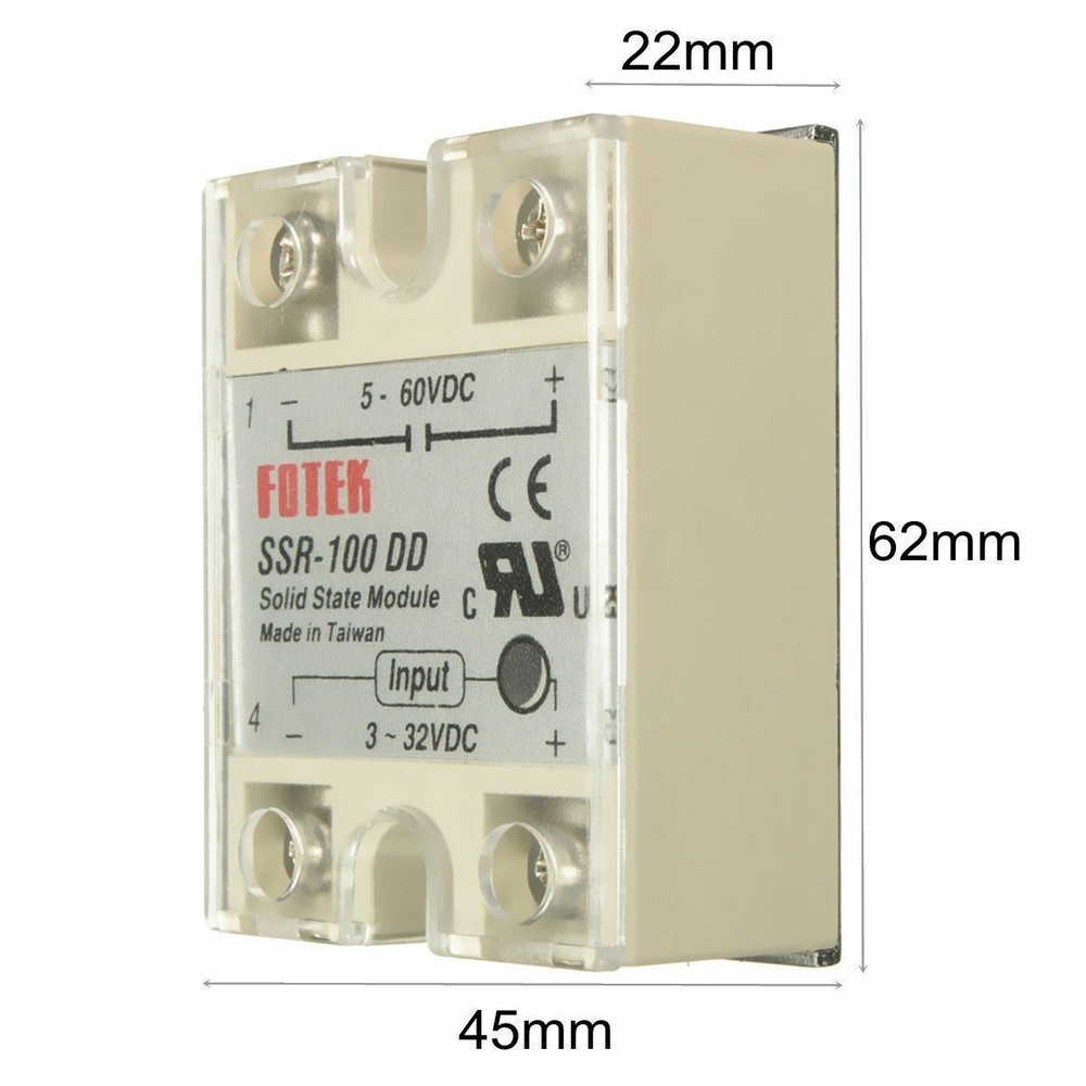 SSR-100 DD Solid State Module Solid-state Relay DC-DC 100A 3-32V DC/5-60V DC