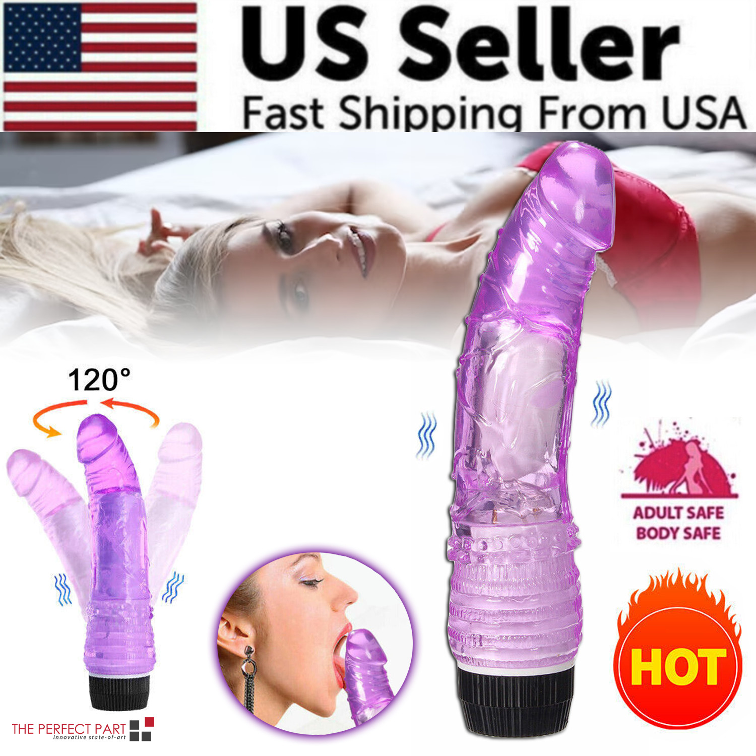Multispeed Vibrator G Spot Dildo Rabbit Female Adult Sex Toy Waterproof Massager