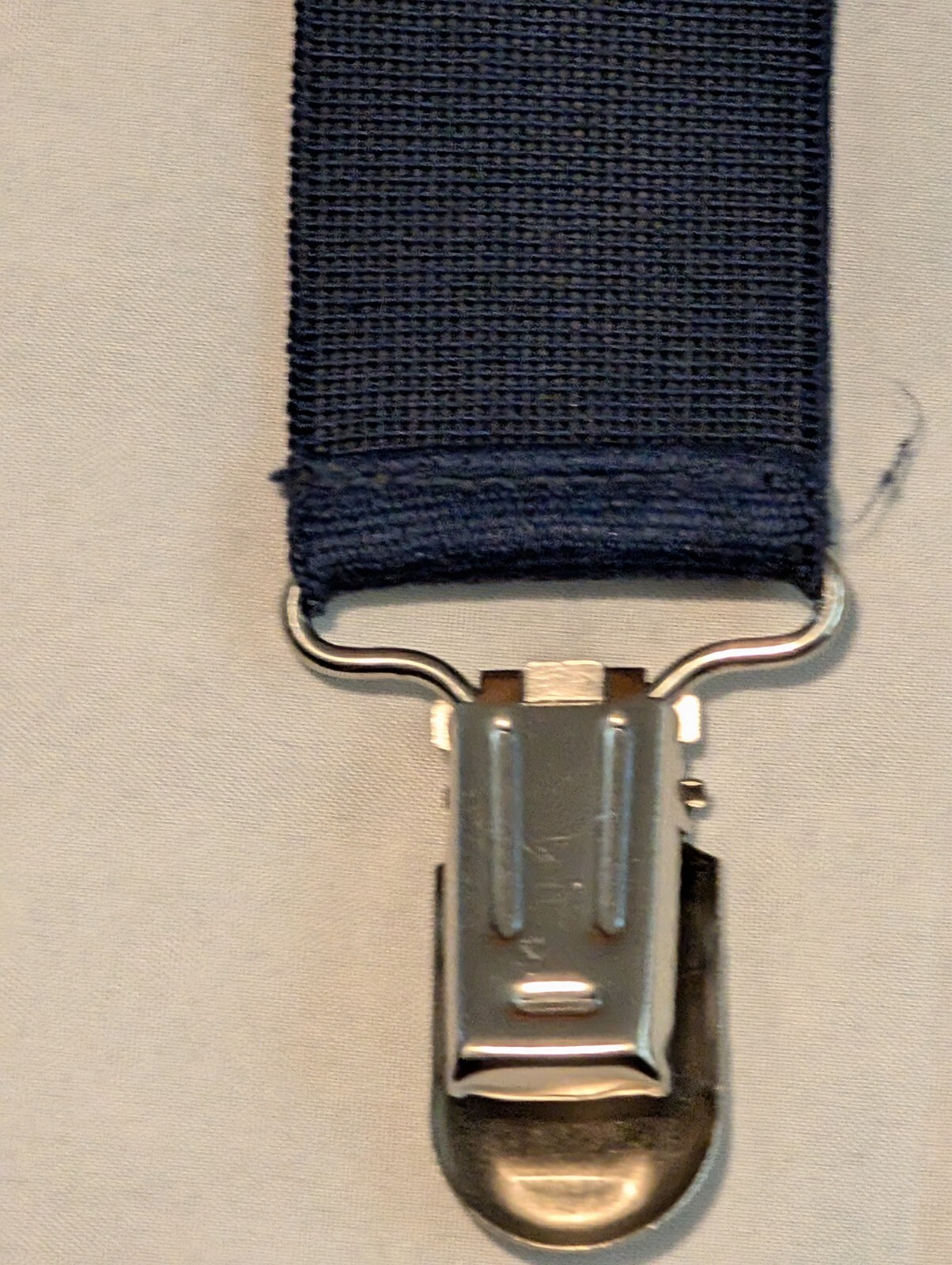 Youth/Teen Front To Back 4 Clip Suspenders Unbranded Navy Blue 1-3/8" Wide