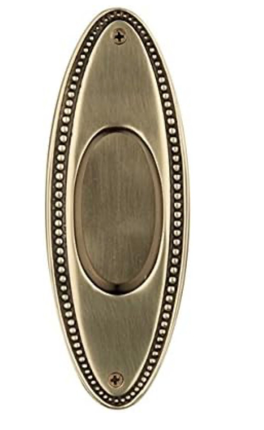 Nostalgic Warehouse Beaded Flush Pull, Antique Brass, 701401