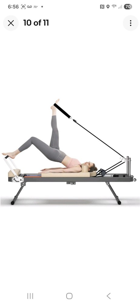 Pilates Reformer Machine, Quick-Assembly Foldable Studio Grade Pilates Equipment