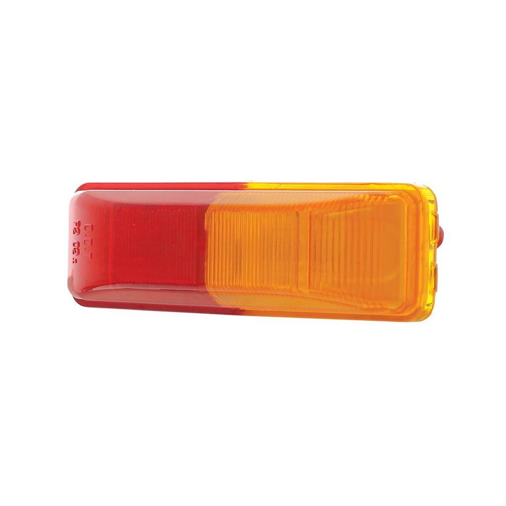 Incandescent Rectangular Fender Mount Clearance/Marker Light - Amber & Red Lens