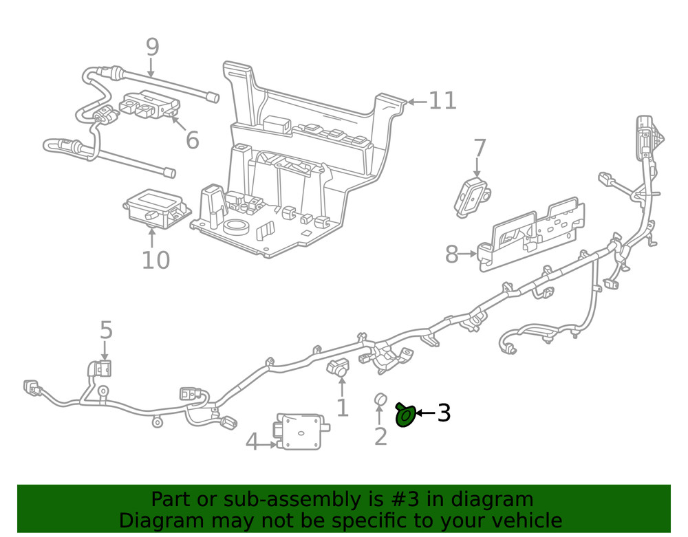 Genuine GM Park Sensor Bracket 87813724