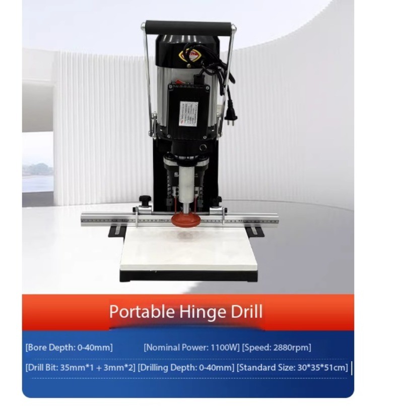 Handheld Hinge Drill Portable Hinge Machine 3-in-1 Punching Machine Drill Board