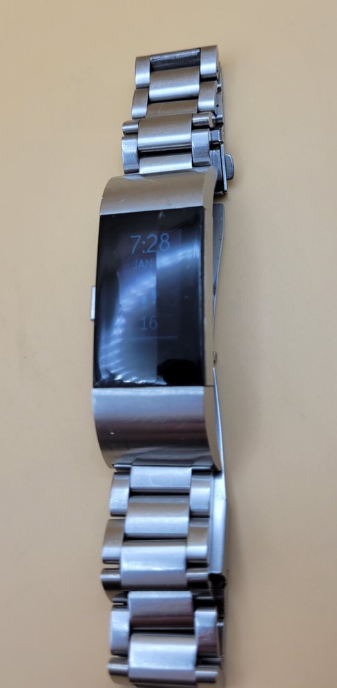 3 Pre-Owned Fitbit Watches & Charger - 2 Tested & Working (Cracks) & 1 Untested
