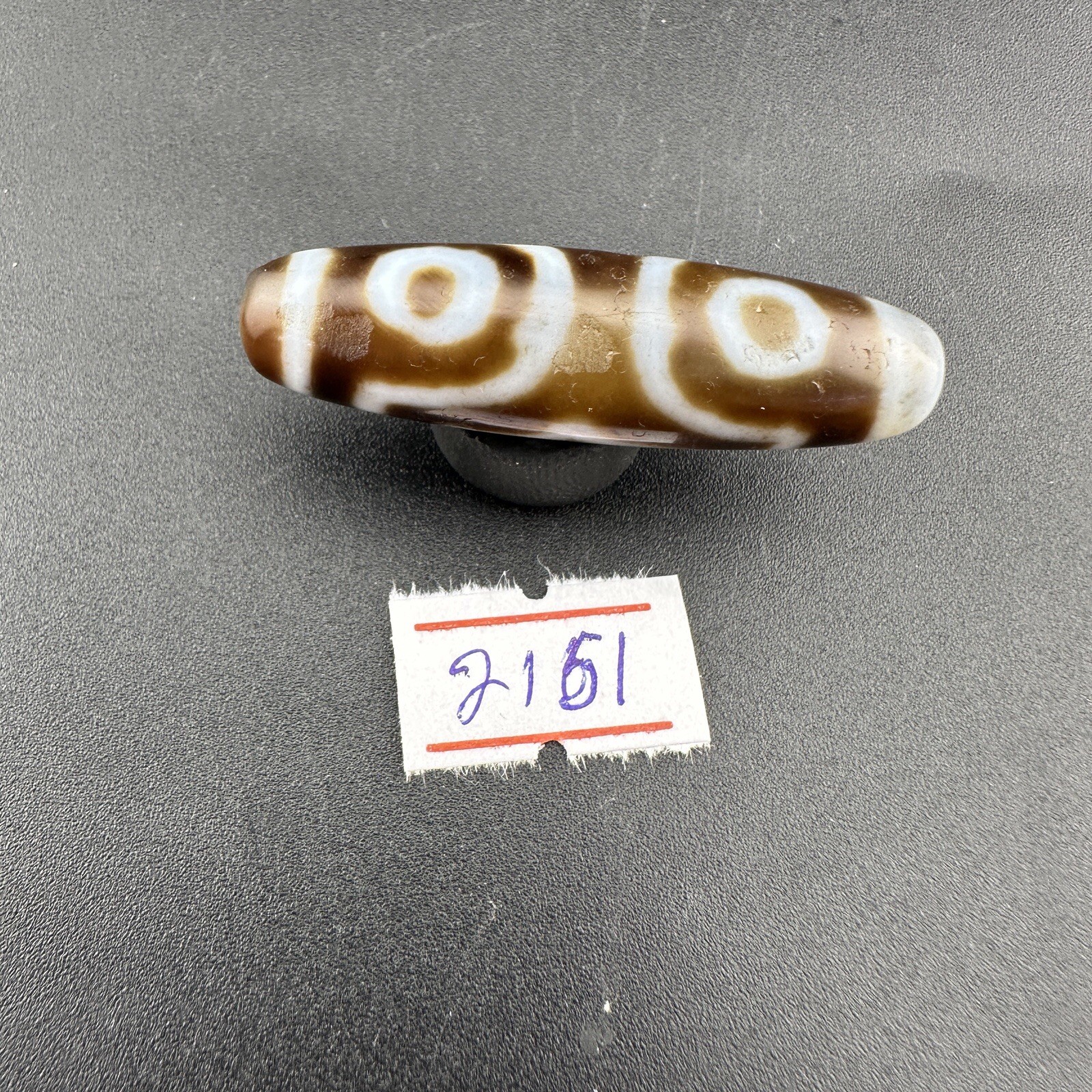 Rare Himalayan Tibetan 3 Eyes Agate Dzi Bead Amulet Rare