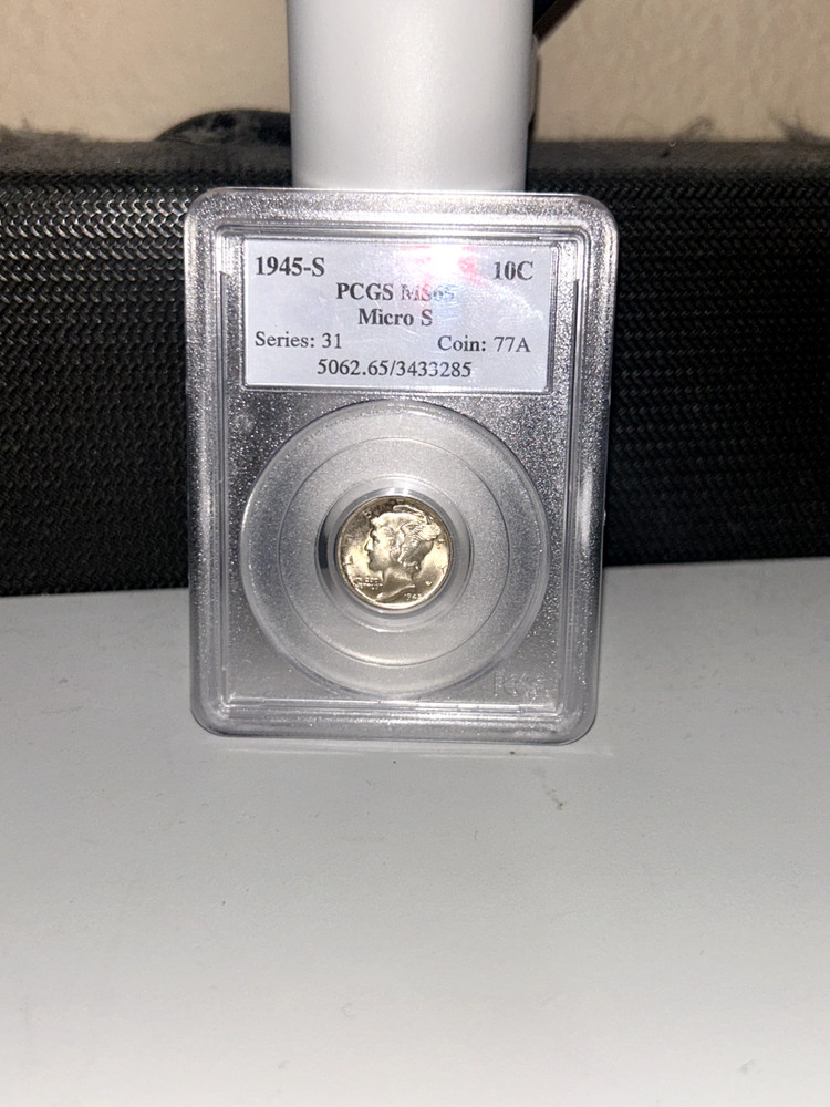 1945-S Mercury Dime Micro S PCGS MS65