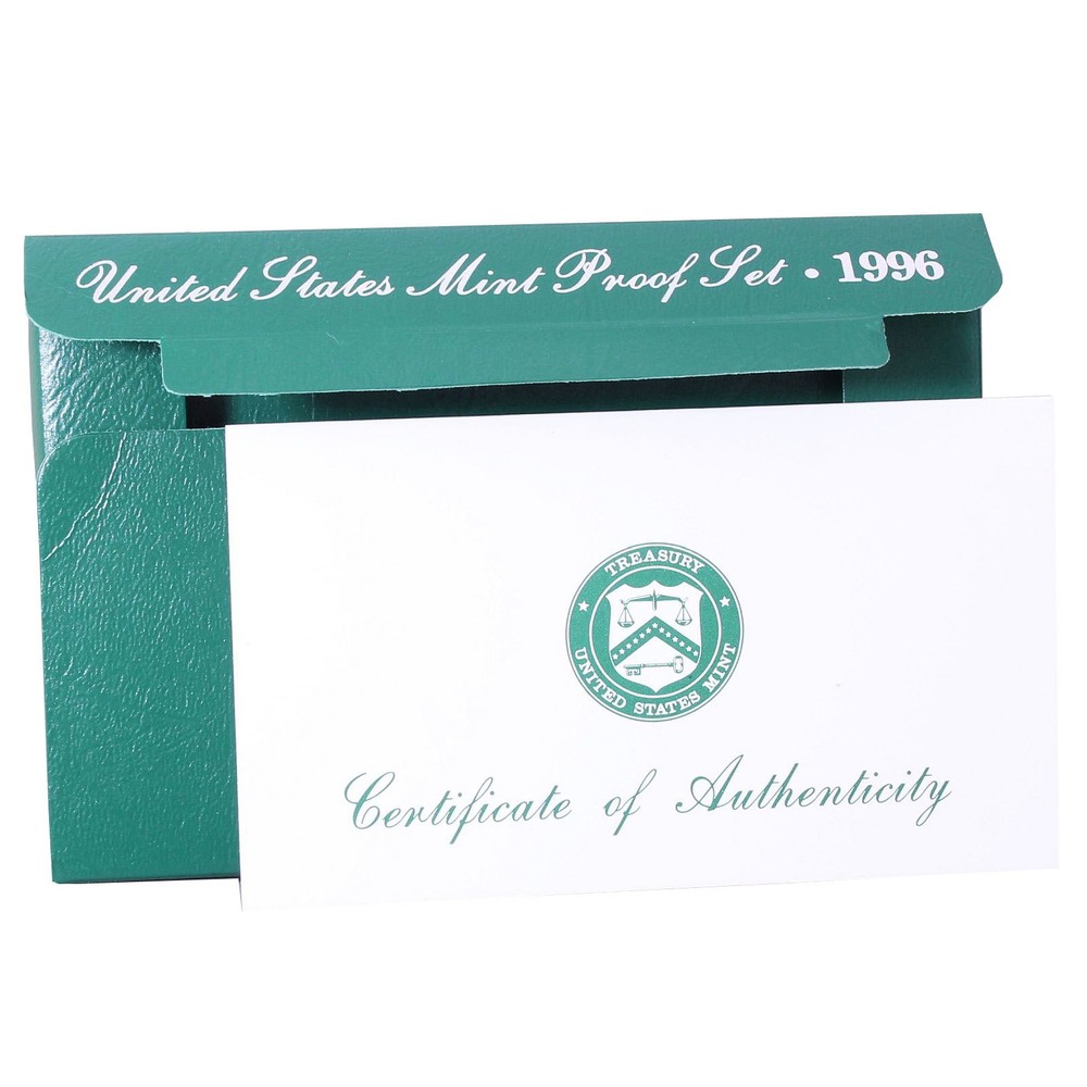 Empty Packaging Replacement Clad Proof Set Box & COA No Coins 1996