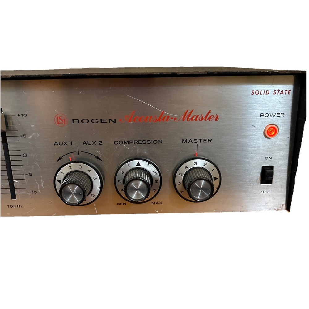 Bogen Acousta Master CT 100 Solid State PA Mixer Amplifier 70V 25V Tested